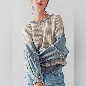 Debut knit denim sweater